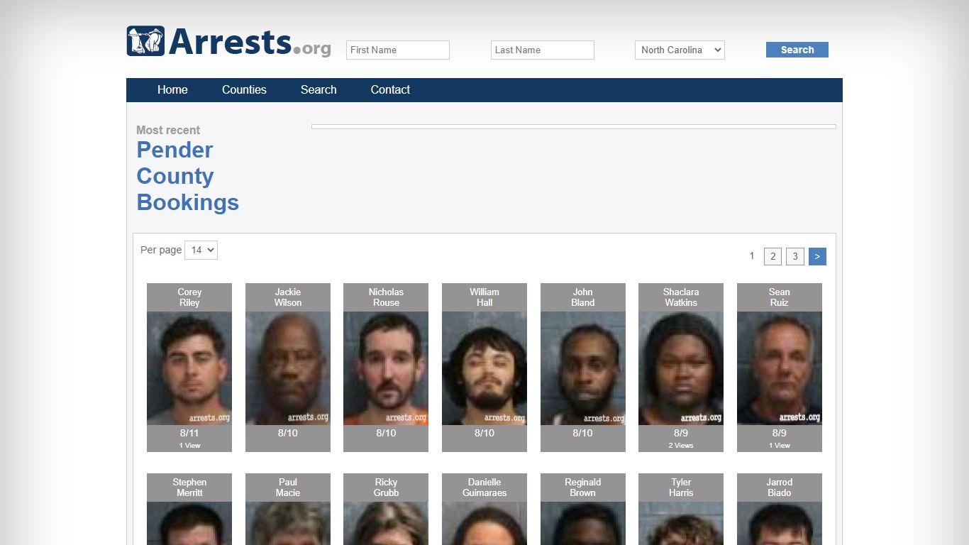 Pender County Arrests and Inmate Search