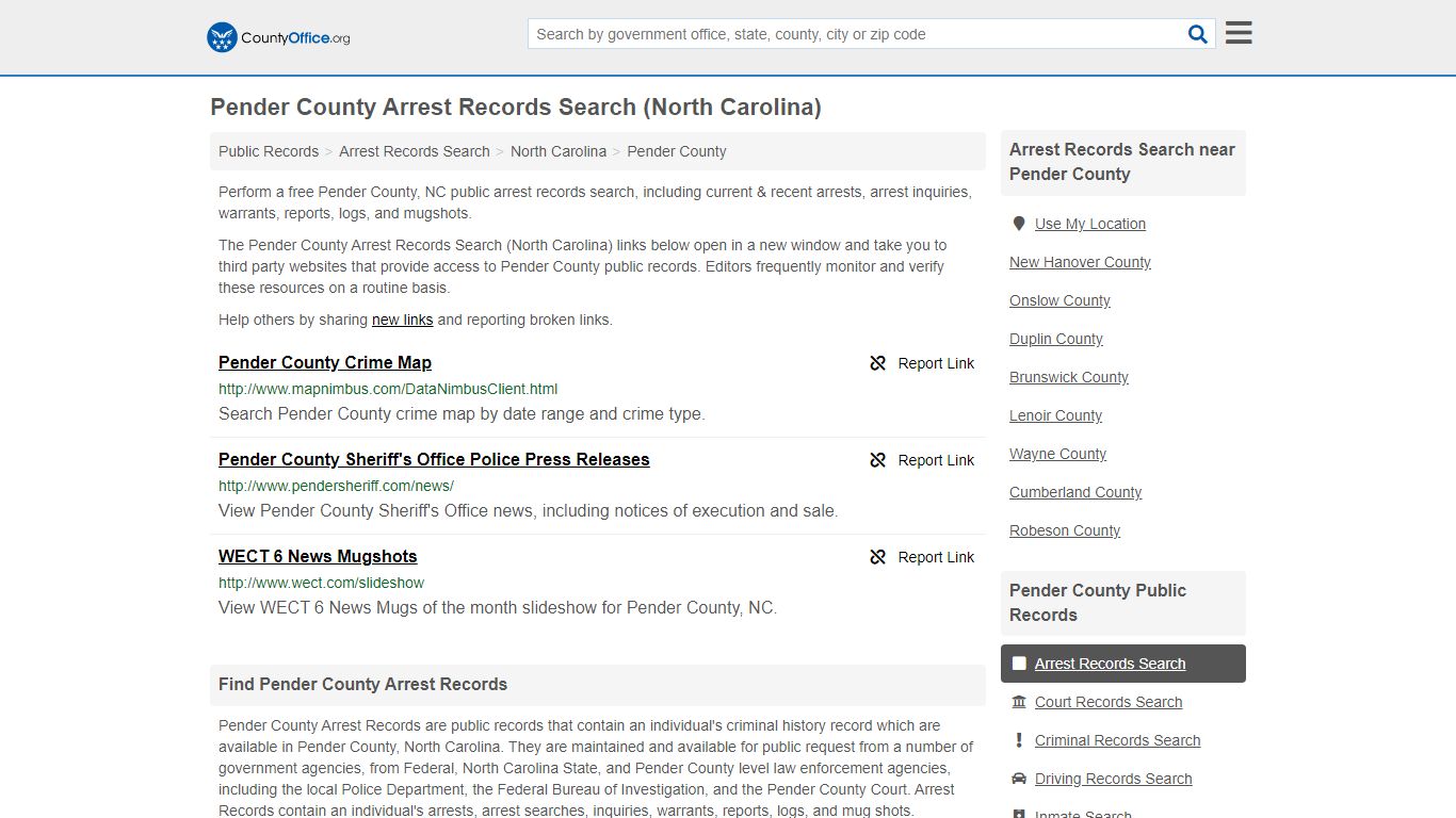 Arrest Records Search - Pender County, NC (Arrests & Mugshots)